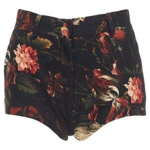 Givenchy Tisci wool peony floral high rise shorts